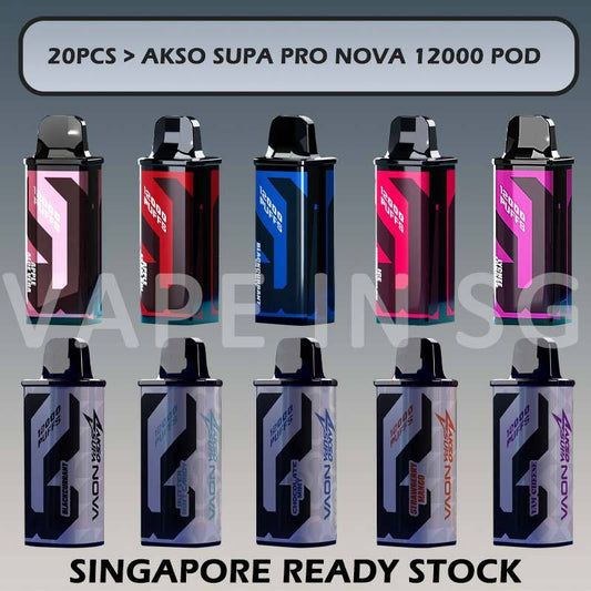 20pcs-AKSO-SUPA-NOVA-PRO-12000-BUNDLE-SINGAPORE-VAPEINSG