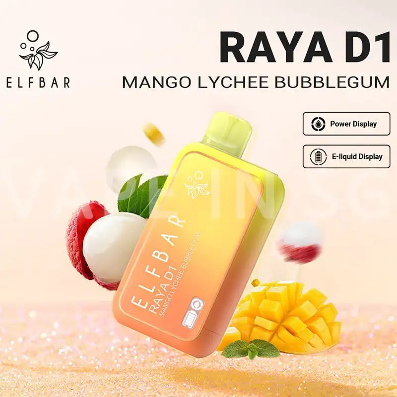 ELFBAR-RAYA-D1-13000-DISPOSABLE-FLAVOUR-MANGO-LYCHEE-BUBBLEGUM-SINGAPORE-VAPEINSG